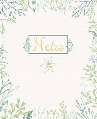 Cute Notebook: Graphic Flowers Notebook Daily Journal, Dotted Grid Pages Book, 200 pages, 7.5 x 9.25 inches